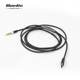 Bluedio kabel Audio typu c do 3.5mm dla Bluedio T6S T5 V2 TM TMS z jednym wolnym Y kabel splittera do komputera