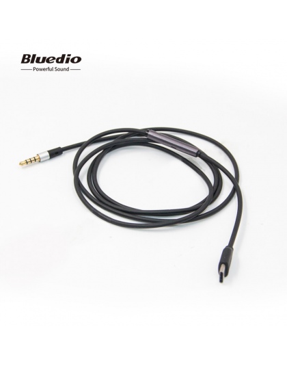 Bluedio kabel Audio typu c do 3.5mm dla Bluedio T6S T5 V2 TM TMS z jednym wolnym Y kabel splittera do komputera