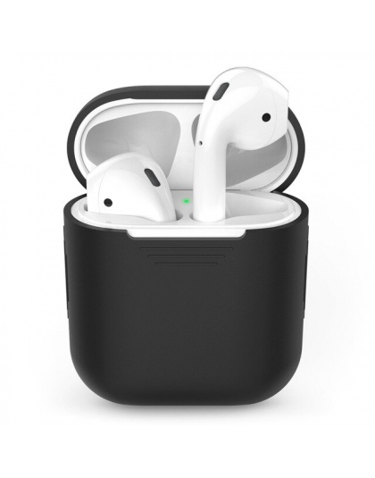 1 sztuk silikonowe TPU Bluetooth bezprzewodowy etui na słuchawki pokrywa ochronna skóry akcesoria dla Apple Airpods okno ładowan