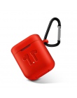Silikonowe słuchawki przypadku z karabińczykiem dla Xiaomi Airdots Pro bezprzewodowy zestaw słuchawkowy Bluetooth ochrony Case o