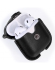 Miękki futerał dla Apple Airpods 2 akcesoria dla iPhone przypadku AirPods Key luksusowe skórzana torba do przechowywania słuchaw