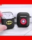 Cartoon Avengers bezprzewodowe słuchawki Bluetooth przypadki dla AirPods, odporna na wstrząsy osłona ochronna do kapsułek Apple 