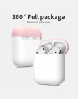 Nowy stylowy cukierki kolor silikonowe etui do Apple Airpods słuchawki Bluetooth silikonowe pudełko do Airpod słuchawki etui z ł