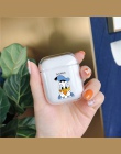 Dla przypadku Airpods Cute Cartoon przezroczysty twardy bezprzewodowa Bluetooth etui na słuchawki do kapsułek Apple Air do ładow