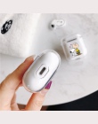 Dla przypadku Airpods Cute Cartoon przezroczysty twardy bezprzewodowa Bluetooth etui na słuchawki do kapsułek Apple Air do ładow