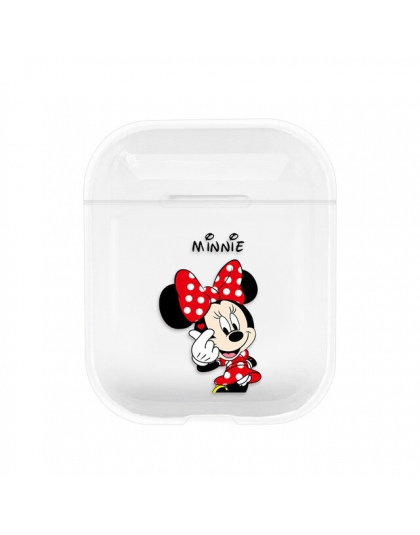 Dla przypadku Airpods Cute Cartoon przezroczysty twardy bezprzewodowa Bluetooth etui na słuchawki do kapsułek Apple Air do ładow