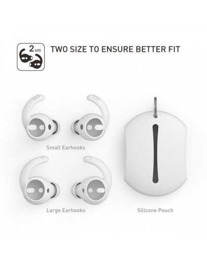 2 pary zaczepy na ucho pokrowce na Apple Airpods pokrywa silikonowa słuchawki douszne wskazówki pokrowiec dla Airpods poduszki a