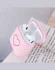 Moda słodkie serce pary przypadku dla przypadku Airpods twardy PC bezprzewodowa Bluetooth etui na słuchawki pokrywa dla Air Pods