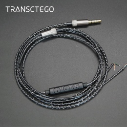 TRANSCTEGO 3.5mm Jack DIY kabel do słuchawek kontroler wymiana naprawa słuchawki 18 miedzi drut