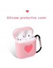 Luksusowe silikonowe słuchawki etui na Apple AirPods słuchawki bezprzewodowe z bluetooth przypadku miłość serce pokrywa dla Airp