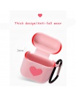 Luksusowe silikonowe słuchawki etui na Apple AirPods słuchawki bezprzewodowe z bluetooth przypadku miłość serce pokrywa dla Airp