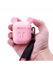 Dla przypadku AirPods Cute Cartoon ochronna pokrywa coque dla Airpods etui na słuchawki na poduszki powietrzne akcesoria słuchaw