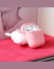 Dla przypadku AirPods Cute Cartoon ochronna pokrywa coque dla Airpods etui na słuchawki na poduszki powietrzne akcesoria słuchaw