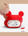 Dla przypadku AirPods Cute Cartoon ochronna pokrywa coque dla Airpods etui na słuchawki na poduszki powietrzne akcesoria słuchaw