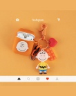 Cute Cartoon charliego browna, ulica sezamkowa pies brelok silikonowy bezprzewodowe słuchawki etui do ładowania dla AirPods 1 2 