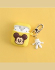 Cute Cartoon dekoracyjne silikonowe etui do Apple Airpods akcesoria do pokrywa ochronna Bluetooth etui na słuchawki Box klucz pi