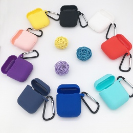 Silikonowe airpods skrzynki pokrywa z brelok do Apple airpods Protector case.