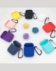 Silikonowe airpods skrzynki pokrywa z brelok do Apple airpods Protector case.