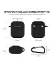 Silikonowe airpods skrzynki pokrywa z brelok do Apple airpods Protector case.