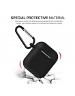 Silikonowe airpods skrzynki pokrywa z brelok do Apple airpods Protector case.