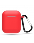 Silikonowe airpods skrzynki pokrywa z brelok do Apple airpods Protector case.