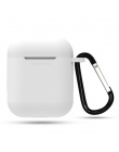 Silikonowe airpods skrzynki pokrywa z brelok do Apple airpods Protector case.