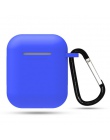 Silikonowe airpods skrzynki pokrywa z brelok do Apple airpods Protector case.