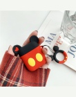 Dla przypadku AirPods 3D Cute Cartoon słuchawki etui na Apple Airpods 2 śmieszne akcesoria osłona z pierścieniem na palec pasek