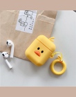 Dla przypadku AirPods 3D Cute Cartoon słuchawki etui na Apple Airpods 2 śmieszne akcesoria osłona z pierścieniem na palec pasek