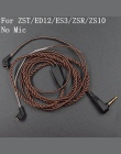 Oryginalny KZ kabel słuchawek 0.75mm 2 Pin kabel ulepszony drutu DIY dedykowane akcesoria do słuchawek dla KZ ZS3/ED4 /ZS5/ZS6/Z