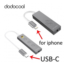 Dodocool hi-res USB-C do 3.5mm gniazdo słuchawkowe Audio słuchawki Adapter USB typu C do 3.5mm słuchawki konwerter z pilotem In-