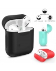 TPU krzemu bezprzewodowa słuchawka Bluetooth przypadki dla AirPods pokrywa Coque obudowa do kapsułek Apple Air słuchawki Shell a