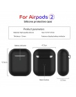 Silikonowe etui do Apple Airpods 2 pokrywa luksusowa ochronna słuchawki przypadki dla Airpods 2 strąki 2 dla Airpods2, odporna n