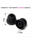 6 sztuk/3 pairs 4.5mm dwie warstwy silikonowe douszne słuchawki obejmuje czapki wymiana Earbud Bud wkładki douszne zatyczki do u