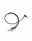 Wtyczka jack 3.5mm Y Splitter Audio Stereo rozszerzenia słuchawki słuchawki kabel przedłużający #242733