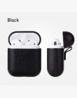 Sexy wąż skóry torba etui do Apple AirPods bezprzewodowa słuchawka Bluetooth skórzane etui na poduszki powietrzne Funda pokrywa 