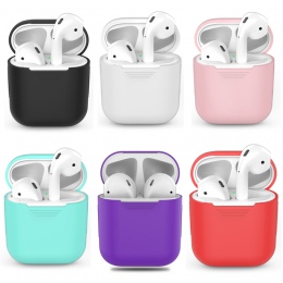 Silikonowe bluetooth bezprzewodowe słuchawki douszne słuchawki douszne skrzynka dla AirPods pokrywa ochronna skóry akcesoria dla