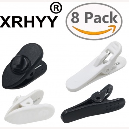XRHYY 2 rozmiary 8 sztuk 360 stopni obrót słuchawki kabel do montażu odzież klip dla większości Bose potwór Sony Sennheiser zest