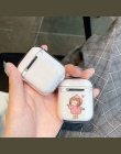 Przezroczysty słuchawki etui na Apple AirPods 2 ładowania Box Cute Cartoon kaktus dziewczyna twardy PC kryształ pokrywa torba dl