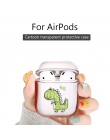 Przezroczysty słuchawki etui na Apple AirPods 2 ładowania Box Cute Cartoon kaktus dziewczyna twardy PC kryształ pokrywa torba dl