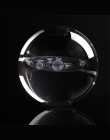 6 CM grawerowane laserowo układu słonecznego piłka 3D miniaturowe planet Model kula szklana kula ozdoba wystrój domu prezent dla