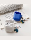 Kosmiczne astronauta Spaceman silikonowe etui do Apple Airpods 1 2 akcesoria Case ochronna pokrywa torba Box etui na słuchawki K