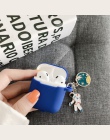 Kosmiczne astronauta Spaceman silikonowe etui do Apple Airpods 1 2 akcesoria Case ochronna pokrywa torba Box etui na słuchawki K