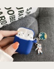 Kosmiczne astronauta Spaceman silikonowe etui do Apple Airpods 1 2 akcesoria Case ochronna pokrywa torba Box etui na słuchawki K