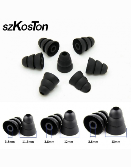 12 sztuk/3 Pairs silikonowe słuchawki douszne słuchawki pokrywy Cap wymiana Earbud Bud porady słuchawki douszne słuchawki końców