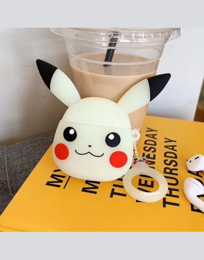 VOZRO Pokemon Pikachu bezprzewodowa Bluetooth etui na słuchawki do Apple AirPods silikon słuchawki przypadki dla Airpods2 pokryw