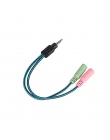 3.5mm kabel typu jack zestaw słuchawkowy Y Splitter Audio 2 żeńskie na 1 męskie dla Laptop PS4 telefon Xbox One słuchawki słucha