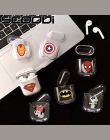 Avengers superbohatera skrzynka dla AirPods kapitan ameryka Spider-Man Batman Superman Iron Man jasne obudowa z tworzywa sztuczn