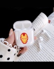 Avengers superbohatera skrzynka dla AirPods kapitan ameryka Spider-Man Batman Superman Iron Man jasne obudowa z tworzywa sztuczn