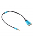 3.5mm Mic + rozdzielacz do słuchawek Audio kabel 3.5mm splitte Aux kabel do mikrofonu komputerowego telefon komórkowy splitter d